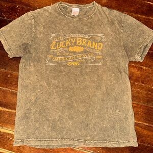 Vintage Men’s Medium Lucky Brand Knit Wear Green Shirt